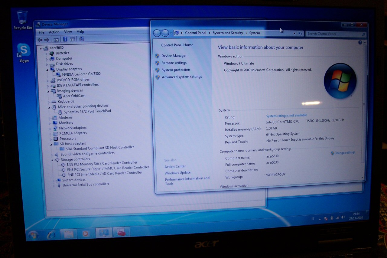 notebook hardware control 64 bit windows 7